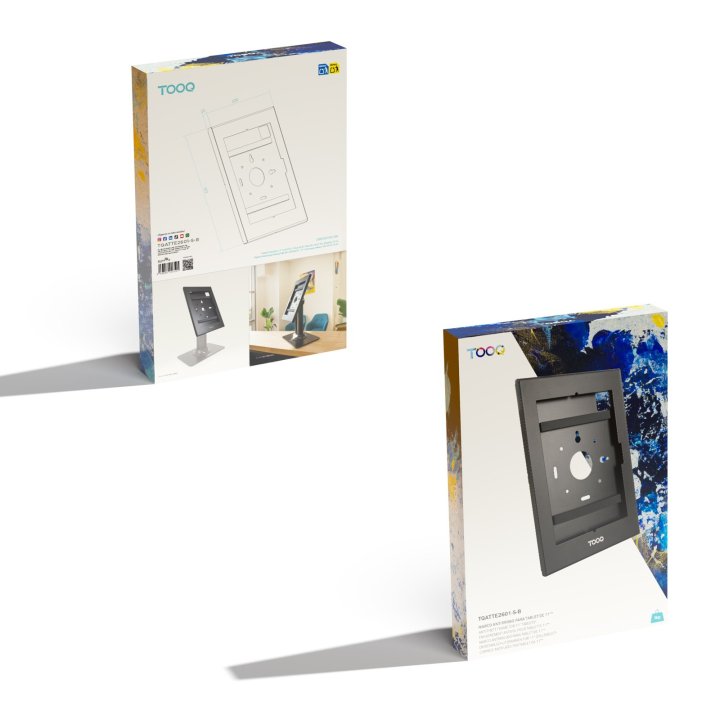 Marco Antirrobo Tablet Tooq Tqatte2601-s-b Color Negro 11" Vesa 75x75 Cerradura