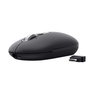 Mouse Trust Wireless Seron Hypscroll Slim 400-2400dpi 6 Botones Recargable Fsc Grs Negro 2