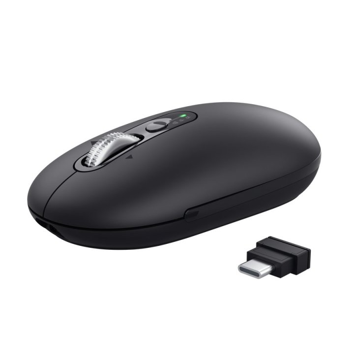 Mouse Trust Wireless Seron Hypscroll Slim 400-2400dpi 6 Botones Recargable Fsc Grs Negro