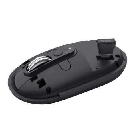 Mouse Trust Wireless Seron Hypscroll Slim 400-2400dpi 6 Botones Recargable Fsc Grs Negro