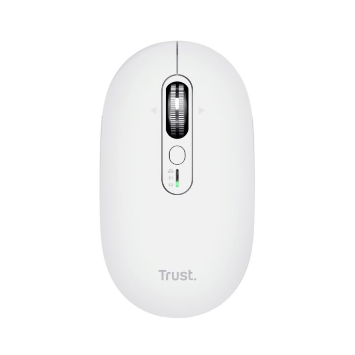 Mouse Trust Wireless Seron Hypscroll Slim 400-2400dpi 6 Botones Recargable Fsc Grs Blanco