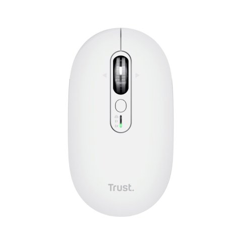 Mouse Trust Wireless Seron Hypscroll Slim 400-2400dpi 6 Botones Recargable Fsc Grs Blanco