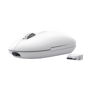 Mouse Trust Wireless Seron Hypscroll Slim 400-2400dpi 6 Botones Recargable Fsc Grs Blanco 2
