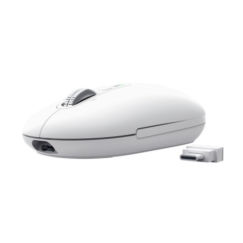 Mouse Trust Wireless Seron Hypscroll Slim 400-2400dpi 6 Botones Recargable Fsc Grs Blanco