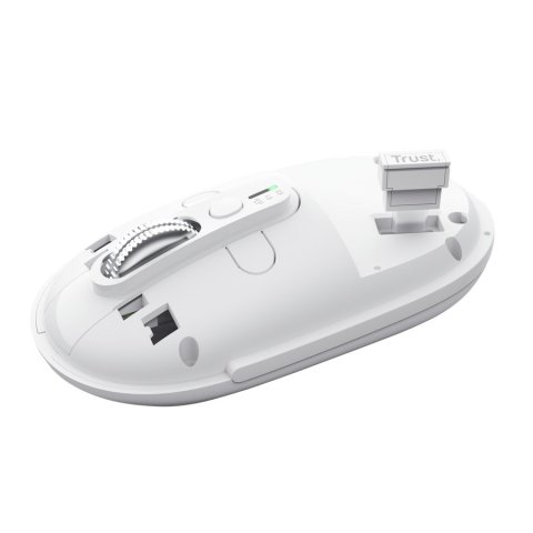 Mouse Trust Wireless Seron Hypscroll Slim 400-2400dpi 6 Botones Recargable Fsc Grs Blanco