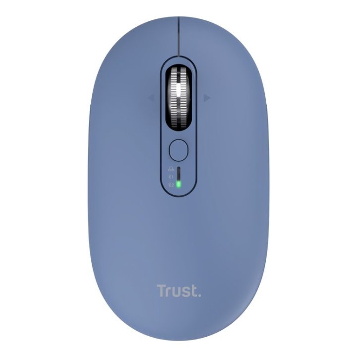 Mouse Trust Wireless Seron Hypscroll Slim 400-2400dpi 6 Botones Recargable Fsc Grs Azul