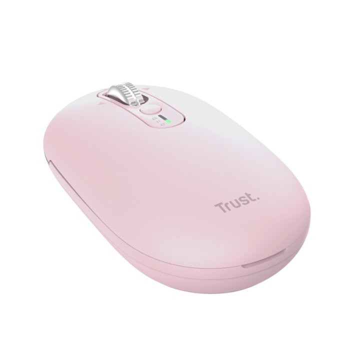 Mouse Trust Wireless Seron Hypscroll Slim 400-2400dpi 6 Botones Recargable Fsc Grs Rosa