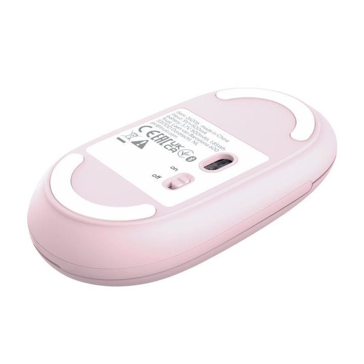Mouse Trust Wireless Seron Hypscroll Slim 400-2400dpi 6 Botones Recargable Fsc Grs Rosa