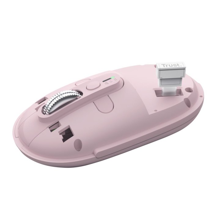 Mouse Trust Wireless Seron Hypscroll Slim 400-2400dpi 6 Botones Recargable Fsc Grs Rosa