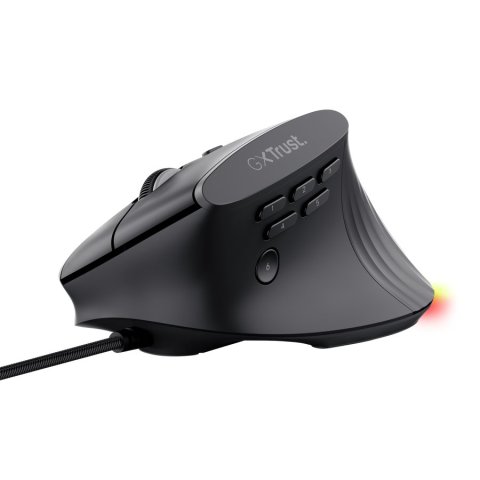 Mouse Trust Gaming  Gxt 145 Rexxa 10000dpi 6 Botones Programables Iluminacion Rgb Negro