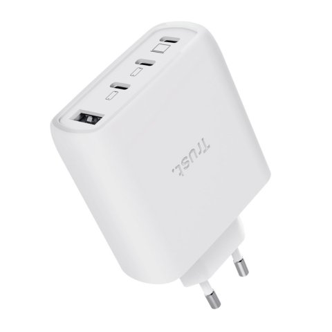 Cargador Usb Gan Trust Maxo 65w 3xusb-c Pd 1xusb-a Incluye Cable Usb-c 2m Blanco