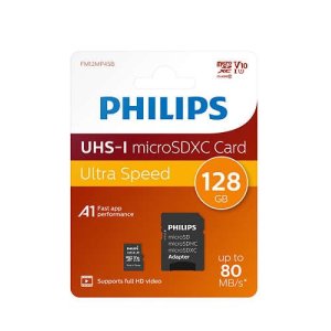 Memoria Sd Micro-sdxc128gb Philips Clase 10 + Adaptador 95mb  Fm12mp45b 2