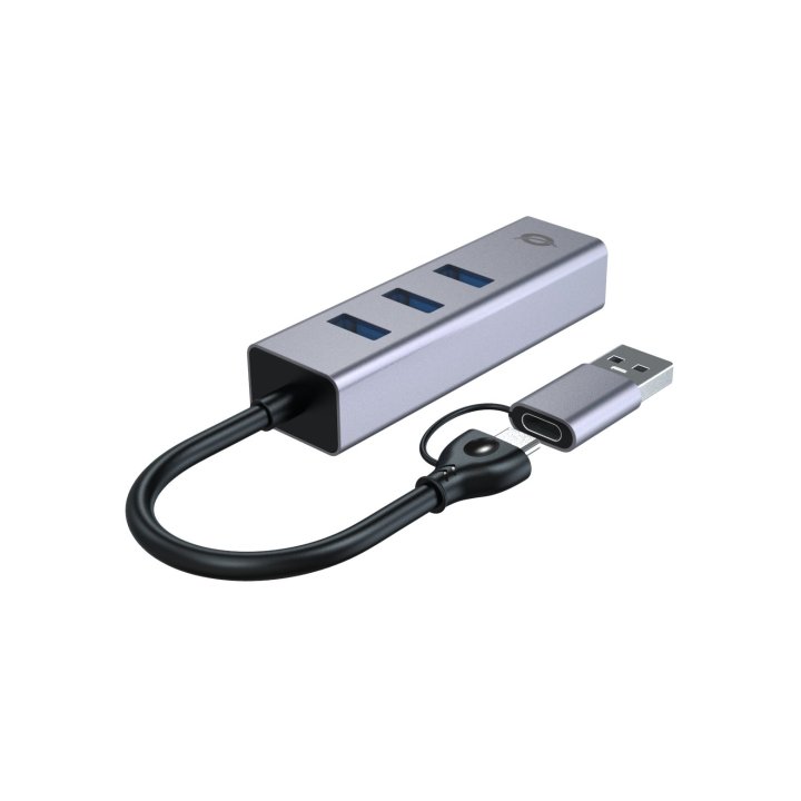 Adaptador Usb-c usb-a Ethernet Rj45 Conceptornic Abby25f Con Hub Usb 3,2 X3 Puertos