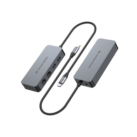 Adaptador Usb-c A Ethernet Rj45 Conceptronic Abby24g 2 Puertos Gigabit Con Hub Usb 3,2 X2 Puertos
