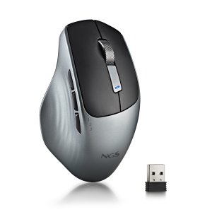 Mouse Ngs Wireless Lush-rb 2.4 Bt 1600dpi 6 Botones Recargable Silencioso Multidispositivo Negro
