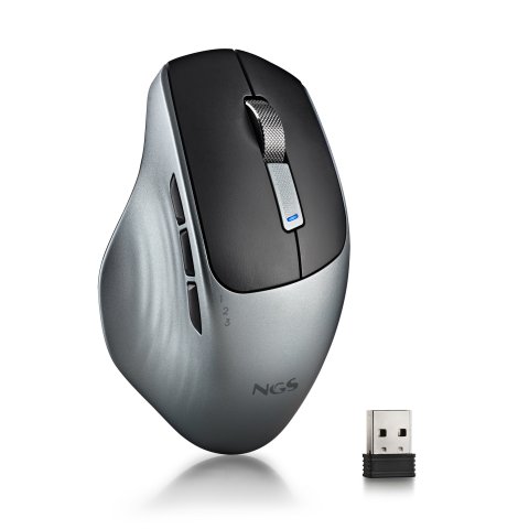 Mouse Ngs Wireless Lush-rb 2.4 Bt 1600dpi 6 Botones Recargable Silencioso Multidispositivo Negro