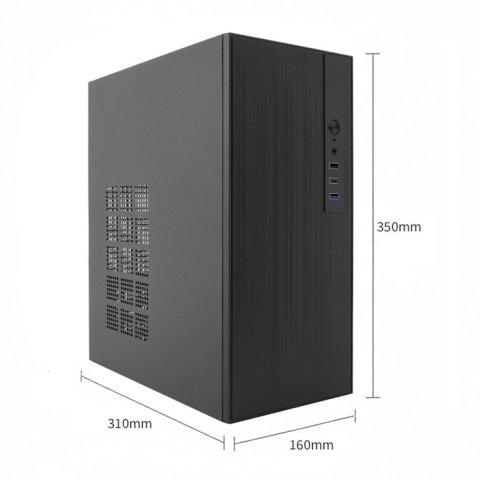 Caja Micro Atx Coolbox M460 Gpu Max 250mm 1x3.5 2.5 1x2.5 2.5 Usb-c 3.2 F.a Basic 500w Color Negro