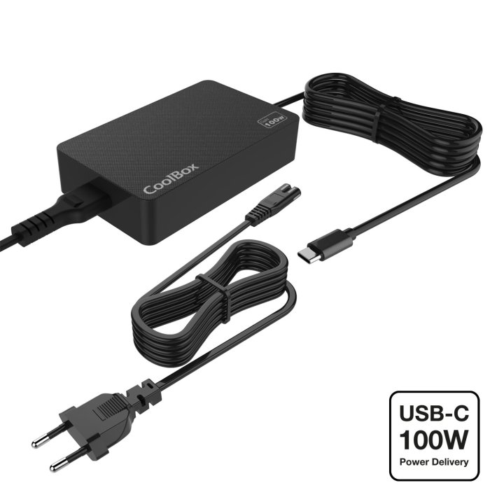 Cargador Usb Gan Coolbox Nb100-uc 100w 1xusb-c Pd 3.0 Proteccion Circuito Color Negro