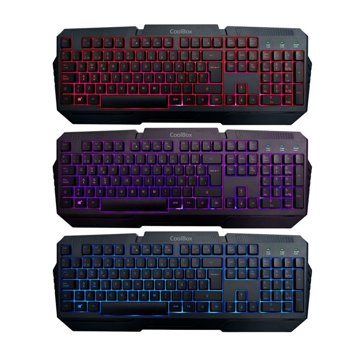 Teclado Mouse Headset Y Alfombrilla Coolbox Xwing 2 Negro Teclado Membrana Mouse 7200dpi Rgb