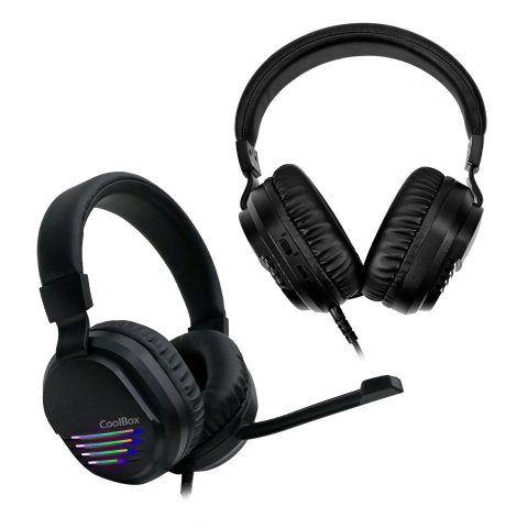 Teclado Mouse Headset Y Alfombrilla Coolbox Xwing 2 Negro Teclado Membrana Mouse 7200dpi Rgb