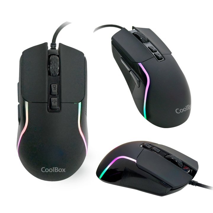 Teclado Mouse Headset Y Alfombrilla Coolbox Xwing 2 Negro Teclado Membrana Mouse 7200dpi Rgb
