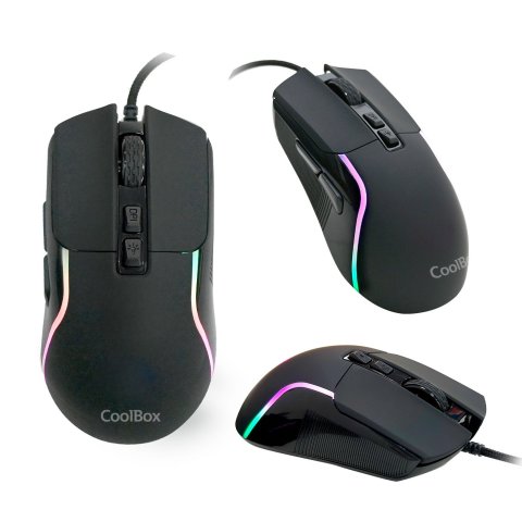 Teclado Mouse Headset Y Alfombrilla Coolbox Xwing 2 Negro Teclado Membrana Mouse 7200dpi Rgb