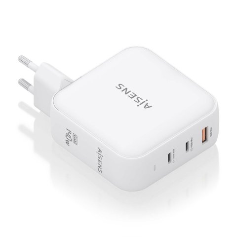 Cargador Usb Gan Aisens Asch-140w3p030-w 140w 2xusb-c Pd3.1 1xusb-a Color Blanco