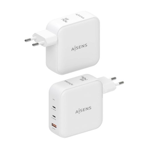 Cargador Usb Gan Aisens Asch-140w3p030-w 140w 2xusb-c Pd3.1 1xusb-a Color Blanco