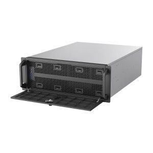 Caja Rack 19" Unykach 4u Sin Fuente Negro Plata 6 Bahias Int 1xusb2.0 1xusb3.0 1xusb-c 2