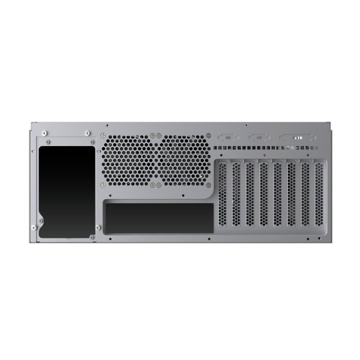 Caja Rack 19" Unykach 4u Sin Fuente Negro Plata 6 Bahias Int 1xusb2.0 1xusb3.0 1xusb-c