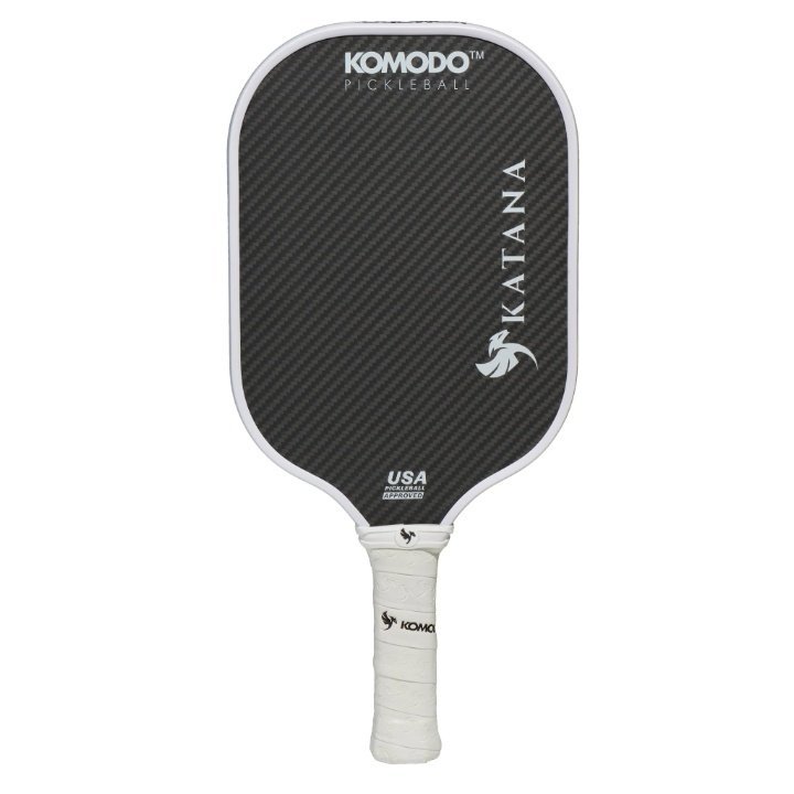 Pala Pickleball Komodo Katana Blanca Kevlar Pro 16mm Superficie Dupont Kevlar, Nucleo Termoformado Polipropileno