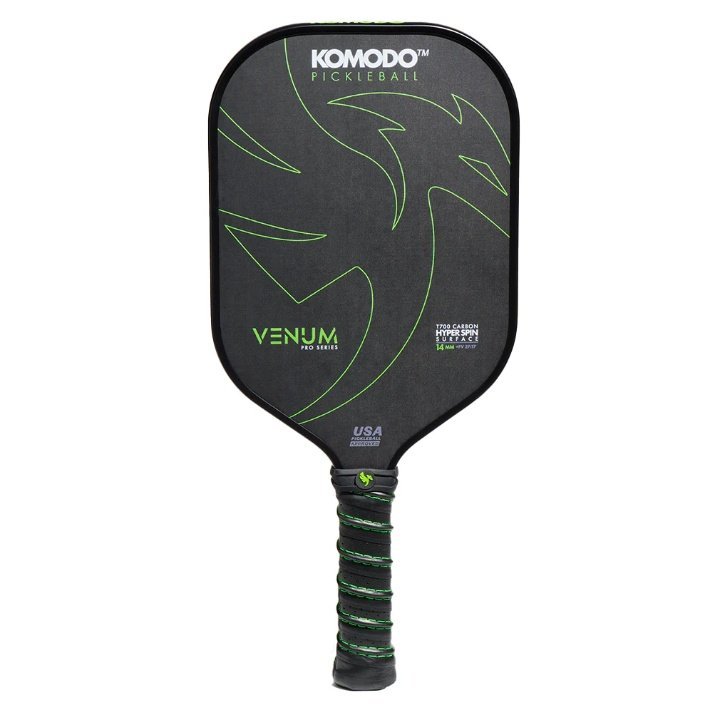 Pala Pickleball Komodo Venum Pro 14mm Superficie Carbono T700, Nucleo Polypropylene Honeycomb 14mm