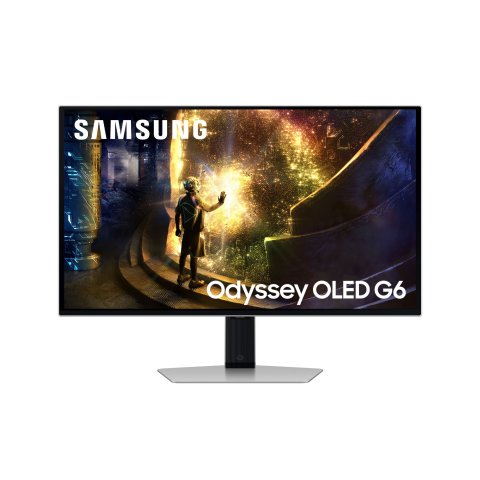 Monitor 27" Dp Hdmi Usb Samsung Ls27dg610suxen G61sd Oled Qhd 240hz 0,03ms Vesa 100x100 Regulable Plata