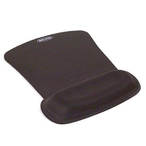Alfombrilla Belkin Waverest Gel - Base Antideslizante - Superficie Microfibra Color Negro F8e262
