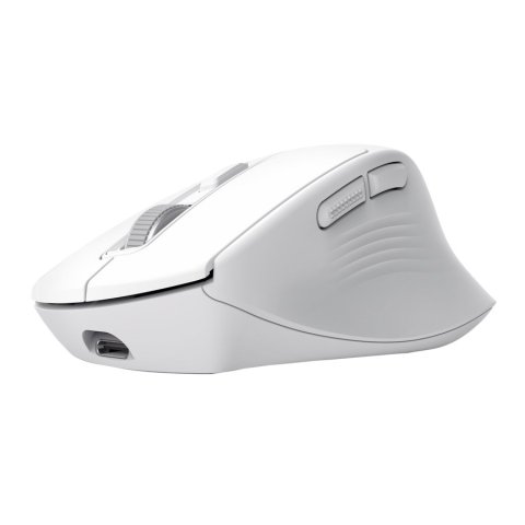 Mouse Trust Wireless Niven Bt 2.4ghz 7 Botones 800-3200dpi Recargable Color Blanco.