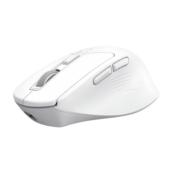 Mouse Trust Wireless Niven Bt 2.4ghz 7 Botones 800-3200dpi Recargable Color Blanco.