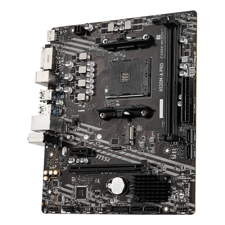 Pb Msi A520m-a Pro M-atx Am4 2xddr4 3200mhz Hdmi Dvi-d  Lan 1xm.2