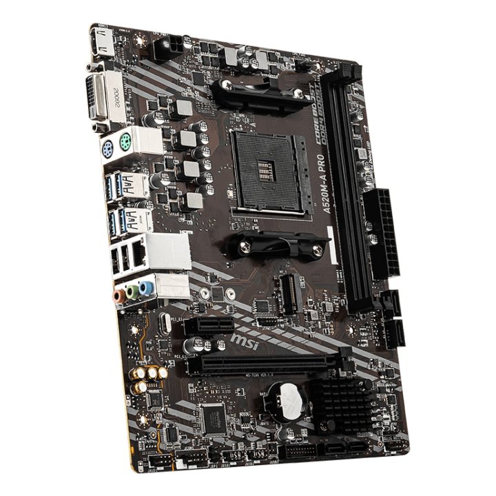 Pb Msi A520m-a Pro M-atx Am4 2xddr4 3200mhz Hdmi Dvi-d  Lan 1xm.2