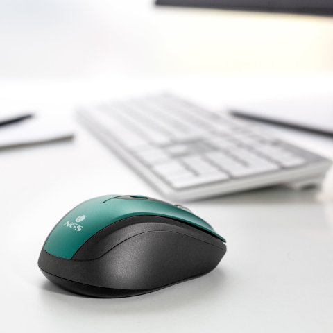 (km0) Mouse Ngs Wireless Evo Mute 800 1600dpi 2.4ghz Nano Receptor Usb Color Azul            