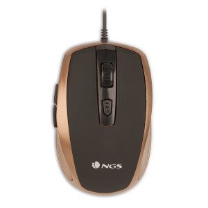 Mouse Ngs Tick 800 1600dpi Usb 6 Botones Color Oro 2