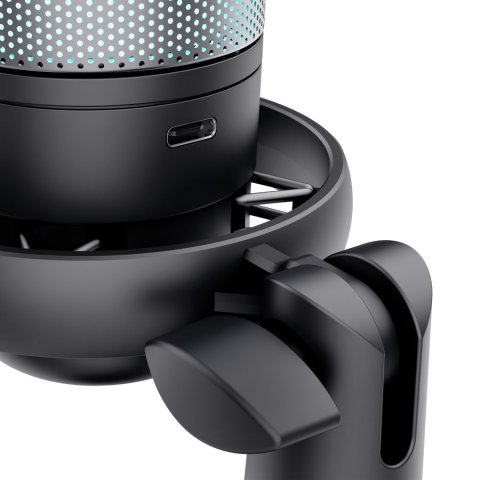 Microfono Trust Gxt 238 Auron Gaming Usb Iluminacion Led Patron Cardioide Tripode Negro