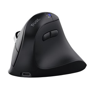 Mouse Trust Vyran Wireless Ergo 2400dpi 7 Botones Hyperscroll Multidevice Recargable Usb-c Negro