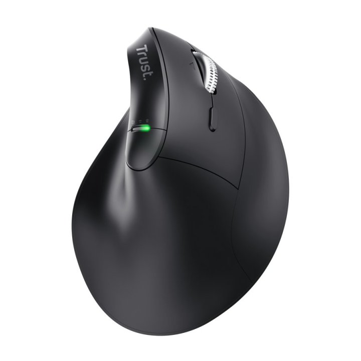 Mouse Trust Vyran Wireless Ergo 2400dpi 7 Botones Hyperscroll Multidevice Recargable Usb-c Negro