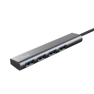 Hub Usb Trust Halyx Usb-c A 4xusb-a 3.2 Gen1 Gris 2