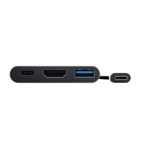 Docking Usb-c Trust Dalyx 3 En 1 1xhdmi 4k 1xusb-a 3.2 1xusb-c Pd 100w Gris
