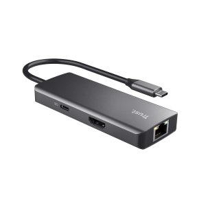 Hub Usb-c Trust Dalyx 6 En 1 Aluminio 1xhdmi 4k 2xusb-a 3.2 1xusb-c Pd 100w Lector Sd Microsd 2
