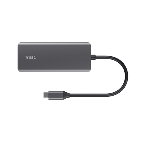 Hub Usb-c Trust Dalyx 6 En 1 Aluminio 1xhdmi 4k 2xusb-a 3.2 1xusb-c Pd 100w Lector Sd Microsd