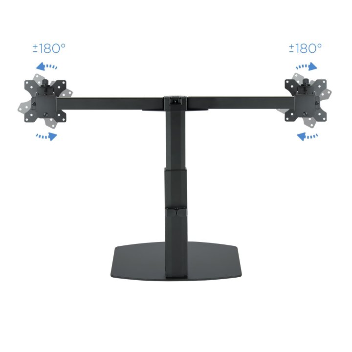 Soporte De Mesa Tooq Db1727tn-b 2 Pantalla 17"-27" Vesa 75x75 100x100 Negro