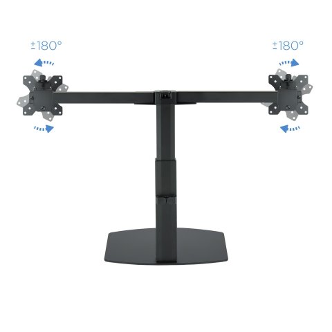 Soporte De Mesa Tooq Db1727tn-b 2 Pantalla 17"-27" Vesa 75x75 100x100 Negro