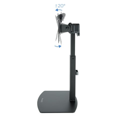 Soporte De Mesa Tooq Db1727tn-b 2 Pantalla 17"-27" Vesa 75x75 100x100 Negro